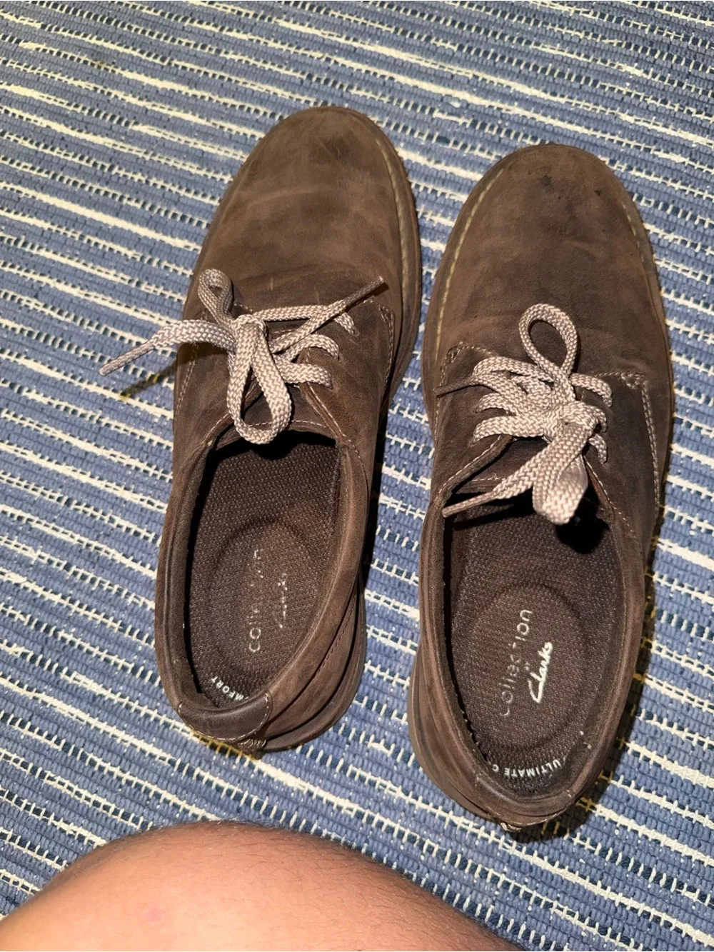 Clarks Men's Dark Brown Suede Lace-Up Oxfords